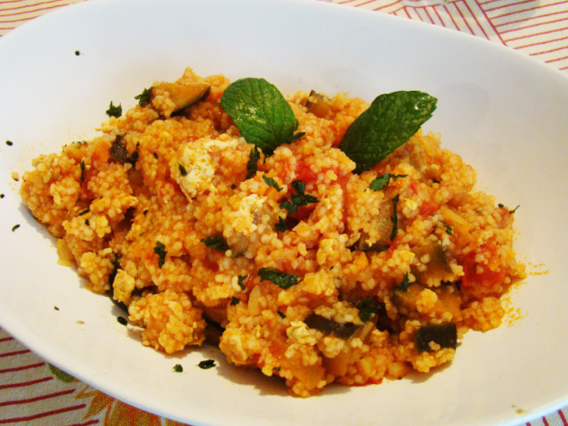 Couscous pollo e melanzane