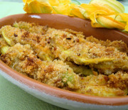 Fiori di zucca ripieni cotti al forno