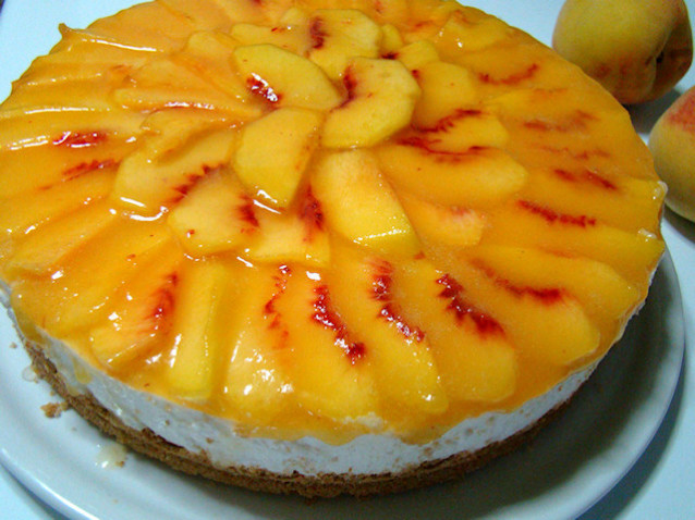 Cheesecake alle pesche