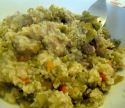 Cous cous con vitello, maiale e verdure