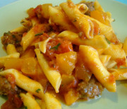 Garganelli alla zucca e salsiccia