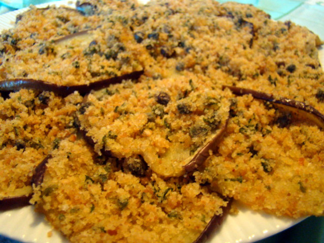 Melanzane con pangrattato al forno