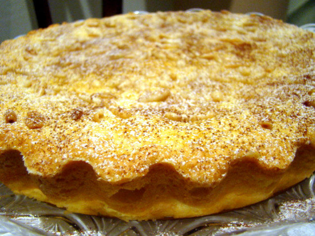 Torta con ricotta e crema pasticcera