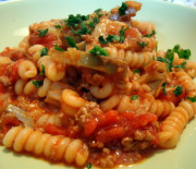 Fusilli bucati con carciofi