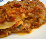 Lasagna con ragù di melanzane