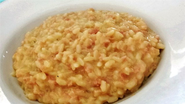 Risotto con prosciutto cotto e certosa