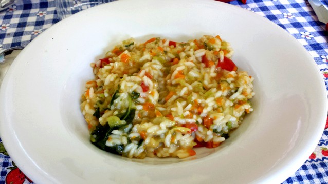 risotto con verdure ( cottura microonde)