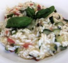 Risotto con zucchine ( cottura microonde)