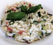 Risotto con zucchine ( cottura microonde)